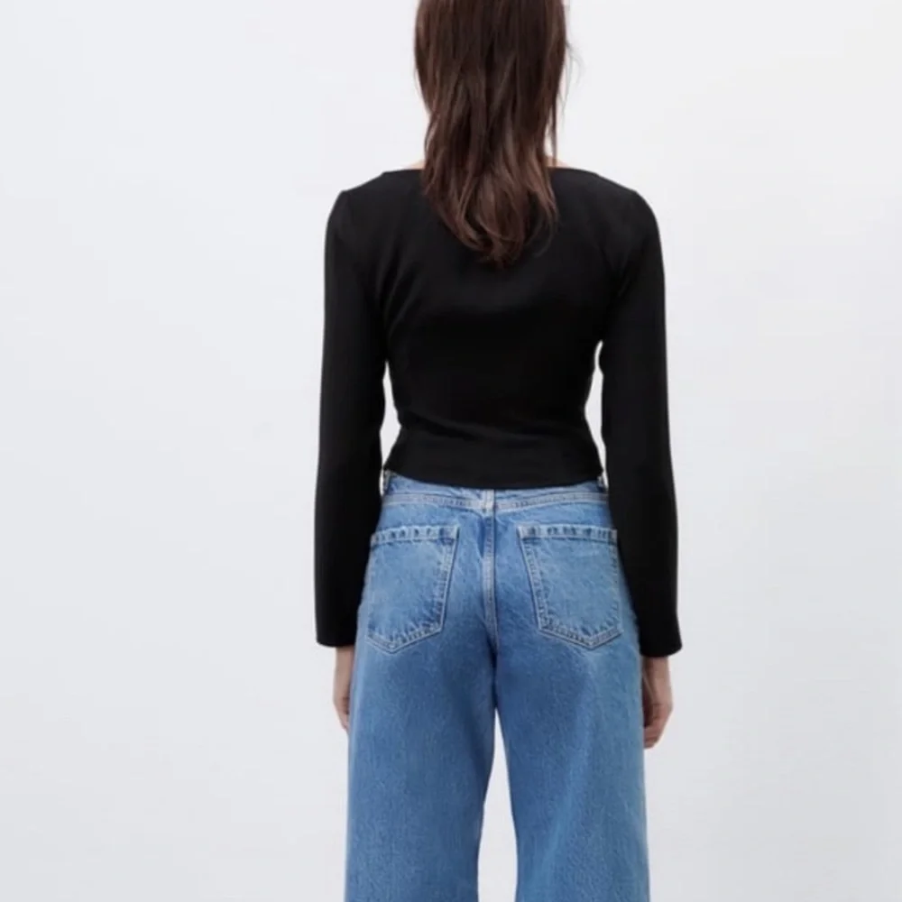 ZARA ruched cut-out top